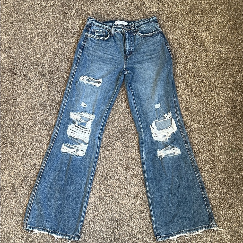 Flying Monkey Ripped Vintage Straight Jeans